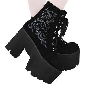 KILLSTAR Gaia Boots Goth Punk Platforms-size 8